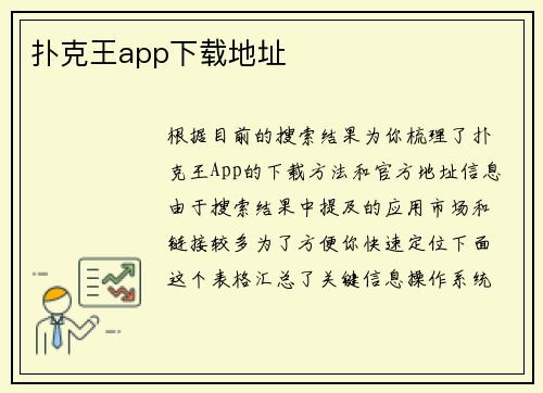 扑克王app下载地址
